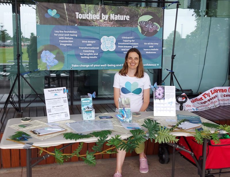 Touched by Nature market stall at Moreton Bay Ecofest 2025 Touched by Nature market stall at Moreton Bay Ecofest 2025