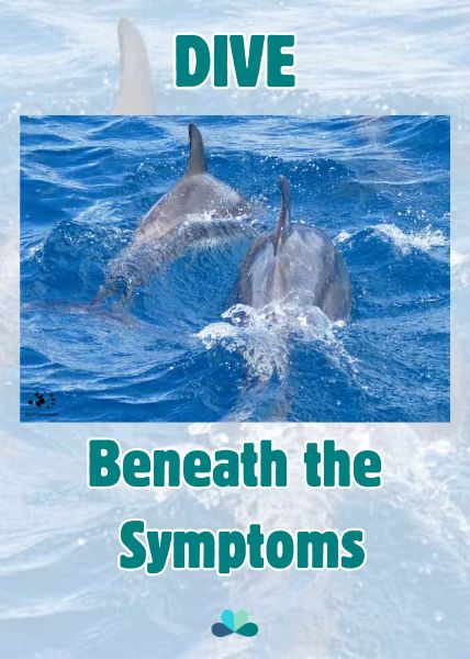 DIVE Beneath the Symptoms - Coaching Program for People Living with Chronic Conditions - Maryse Jansen - Touched by Nature - Image: Bow Riding Bottle Nose Dolphin Pair by Maryse Jansen